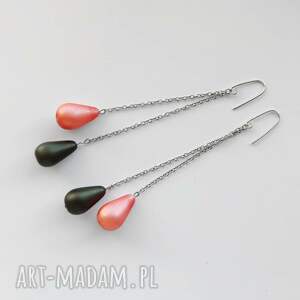 okrąg kolczyki, stal chirurgiczna srebro, koraliki