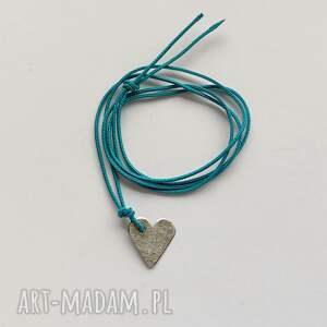 serduszko wisiorek, serce, alpaka, sznurek, wyjątkowe prezenty