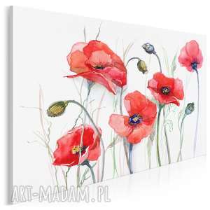 obraz na płótnie - maki kwiaty - 120x80 cm - VAKU DSGN obrazy