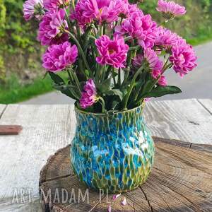 ceramiczny wazon na kwiaty c530, kamionka, wazonik