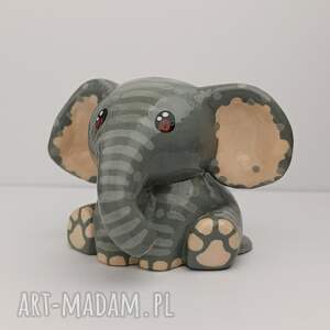 zwierzaki figurka słoń ręcznie malowana mała dekoracyjna zwierzę