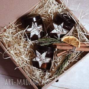 zestaw świec sojowych o świątecznym zapachu na prezent, świeca sojowa zapachowa