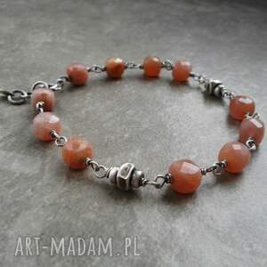 Prezent kamienie słoneczne w srebrze, srebro, srebrna bransoletka