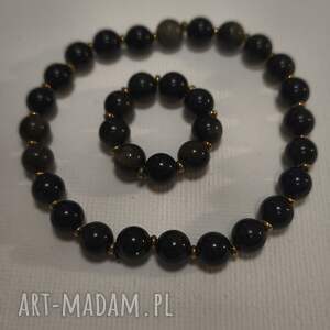 Prezent Komplet bizuterii, kamienie, naszyjnik, wisior