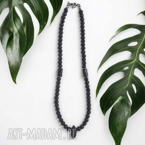 OCHRONA, energia lawa, turmalin, naszyjnik męski