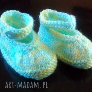 buciki na drutach skarpetki, newborn noworodka