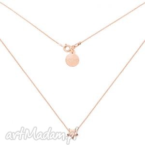 naszyjnik z różowego złota delikatną gwiazdką, blogerski