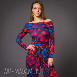 Julietta Flower Power - bluzka z odsłoniętymi ramionami, efektowna