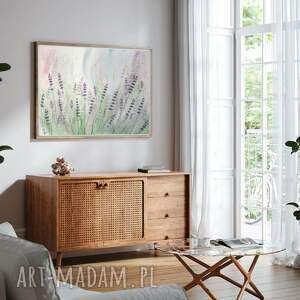 Lawenda A2 - oryginalna akwarela ręcznie malowana 42x59,4 cm