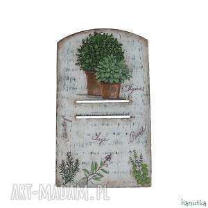 Ziołowa - deseczka pod kalendarz - stylowe, shabby chic, prezent zawieszka, podkładka