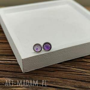 Prezent sztyfty Fioletowa Mgławica, kolczyki małe