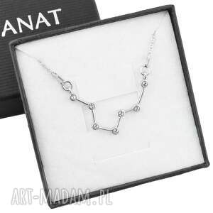 Srebrny naszyjnik znak zodiaku konstelacja ryby