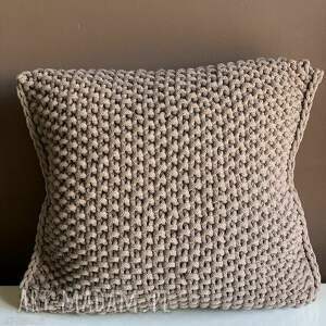 handmade poduszki poduszka ze sznurka bawełnianego hania 45x45 cm