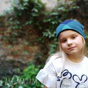 opaska uniwersalna dziecięco - damska w kratke etno, rower sportowa boho