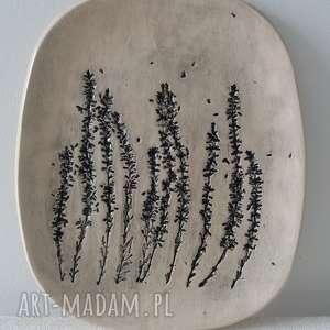 handmade ceramika wrzosowy ceramiczny talerz