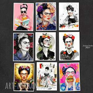 frida - zestaw 9 grafik w rozmiarze 13x18 cm prezent, prezent na święta