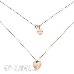 naszyjnik z sercem różowego złota serduszkiem
