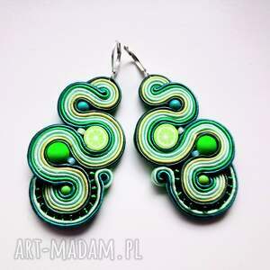 Mojito kolczyki xutaszowe, haft, sutasz