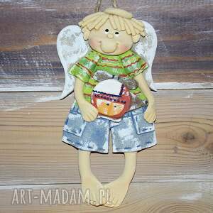 a ja może pilotem - anioł prezent szczęcie masy solnej, rękodzieło
