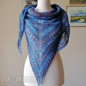 RĘCZNIE NA DRUTACH - Duża przemiła, lejąca, delikatna chusta