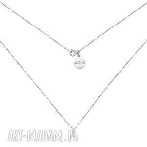 srebrny naszyjnik z małym księżycem 925, necklace