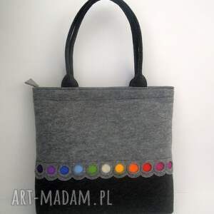 xl z kolorowymi kropkami - Torebki na ramię