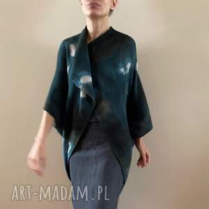 kardigan "kokon" z merynosów - Swetry