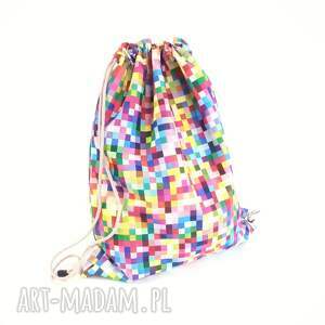 piksele kolorowe, worek, workoplecak, szkolny, przedszkole