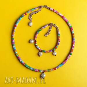 razem taniej komplet summer collection 2024 muszla i perły, kolorowy