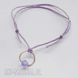 okrąg bransoletka, brąz, swarovski sznurek