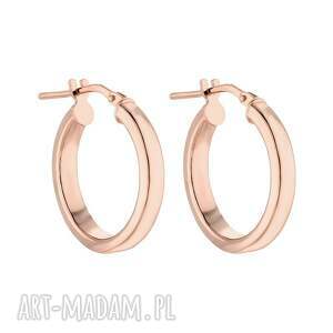kolczyki proste koła z różowego złota