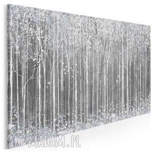 obraz na płótnie - szary biały abstrakcja - VAKU DSGN obrazy