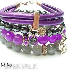 ręczne wykonanie violet and grey set