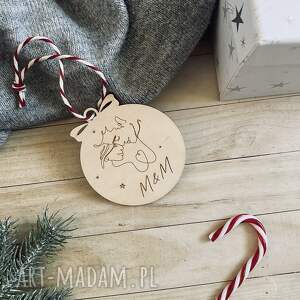 Bombka z inicjałami, para, inicjały, mąż - i zona