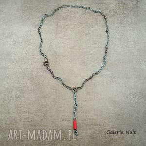 coś czerwonego - ozdobny łańcuszek - galeria nuit biżuteria naszyjniki