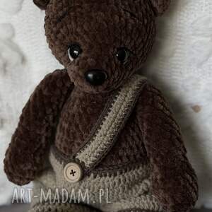 miś hugo w spodenkach ręcznie robiony dziecka, prezent chłopca