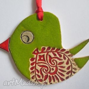 ręcznie zrobione dekoracje wielkanocne folkowy ptaszek