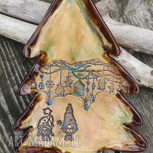 ceramiczny talerz - choinka (c790) Ceramika