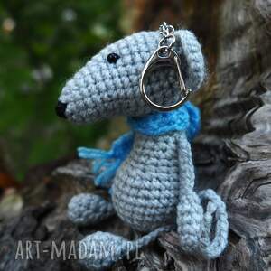 szary szczur - brelok, zawieszka do torby, plecaka, Akcesoria breloki