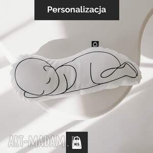 poduszka newborn wzór nb32 słodki noworodek z wagą, metryczka, dziecko