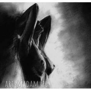 akt 19 rysunek A4 - grafika kobiecy, artystyczny, fine art nude