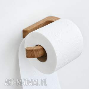 Dębowy uchwyt na papier toaletowy bez wiercenia