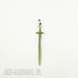 miecz - wisiorek srebrny, biżuteria, prezent, oksyda