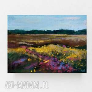 łąka - praca formatu 18/24 cm pastele