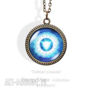 medalion, talizman - czakra gardła - throat chakra - antyczny brąz - naszyjnik