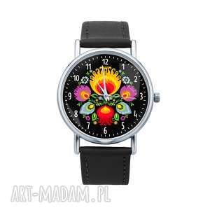 zegarek z grafiką kocham łowicz - LudoweLove biżuteria zegarki