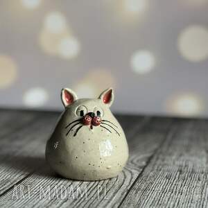 kot ceramiczny kotek podstawka na kadzidełka, figurka kota