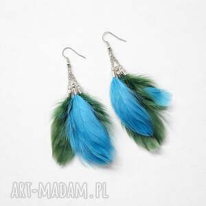 Lekkie kolczyki pióra kol, fol, wes, et, bo, fri