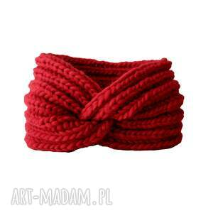 Prezent typu turban 100% wełna recznie robiona, zimowa opaska