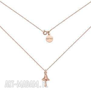 naszyjnik z grzybkiem różowego złota grzybek